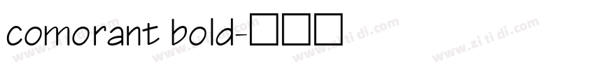 comorant bold字体转换